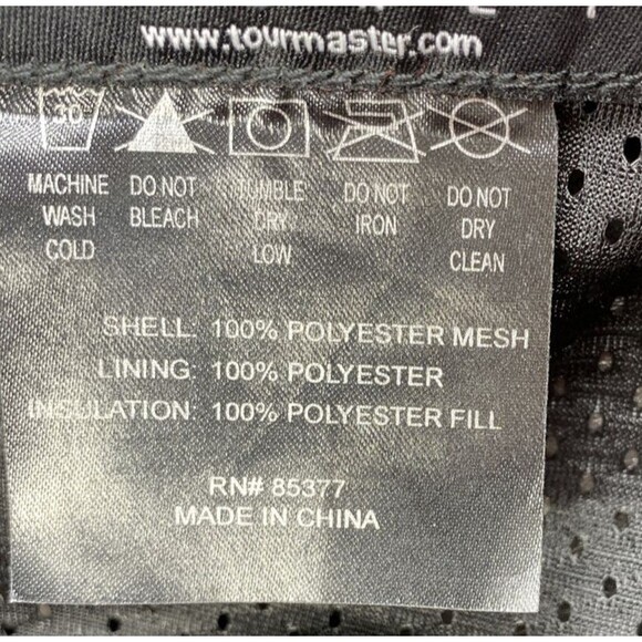 Tourmaster Intake Motorcycle Jacket Mens Size Large 44 Coat Black CE Protector - Picture 8 of 16